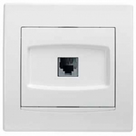 zásuvka ANYA 1xRJ11 telef. biela